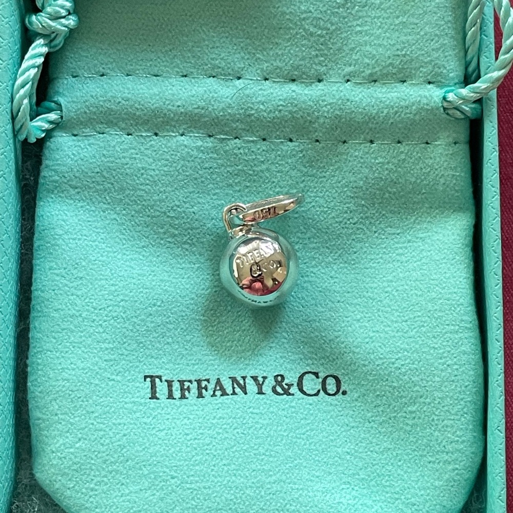 Tiffany & Co. Solid 18k white gold pendant - bracelet charm! Hard to find !